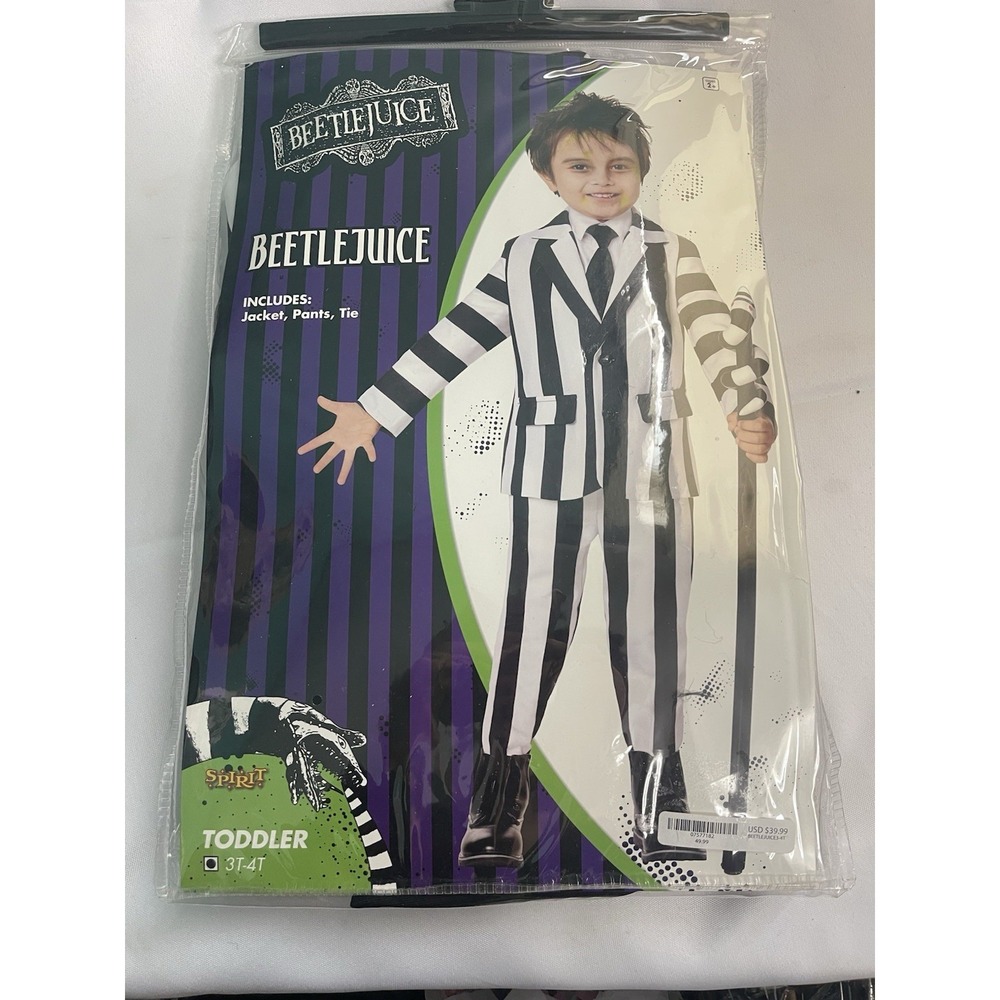 Toddler Beetlejuice Costume‎ Size 3-4T